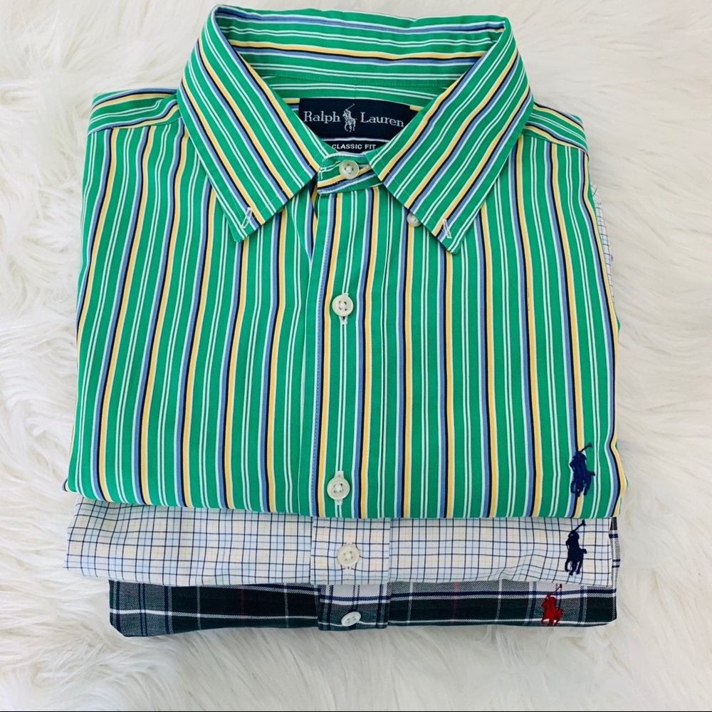 3 - Ralph Lauren Polo Long Sleeve Shirts